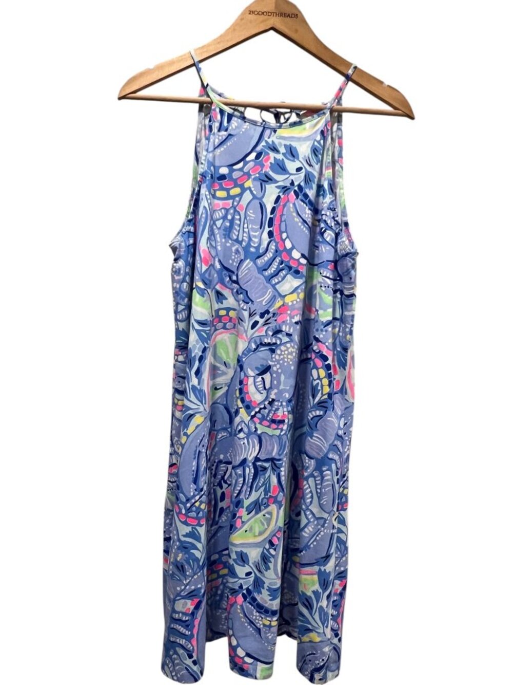 Lilly Pulitzer Margot Halter Style Swing Dress, Pinch Lobster Print, M